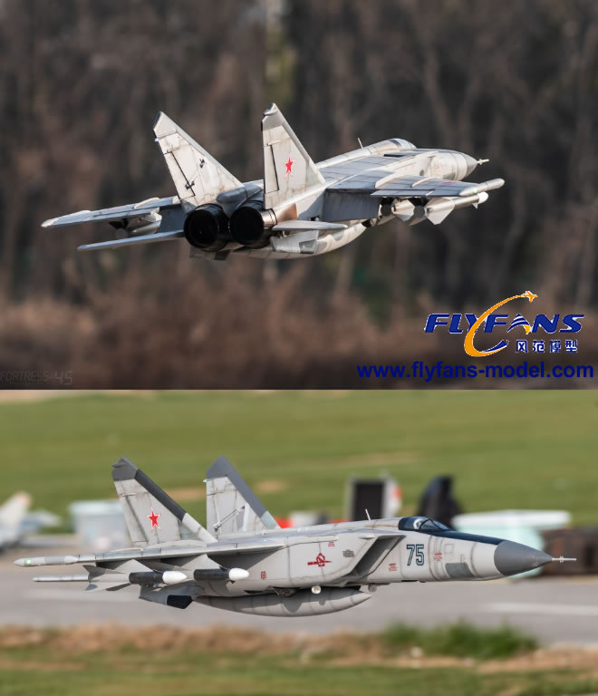 FlyFans Mig-25 2x64mm EDF JET ARF+ RC Airplane