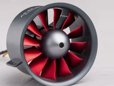 FlyFans 4075-1550Kv Motor 90mm Fan 12 blades EDF